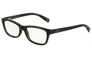 Image of Armani Exchange AX3019 Bifocal Prescription Eyeglasses 1840-52 - Black/dk Grey Transparent Frame