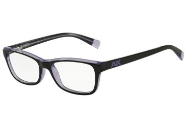 Image of Armani Exchange AX3019 Bifocal Prescription Eyeglasses 8145-52 - Black /violet Trans Frame