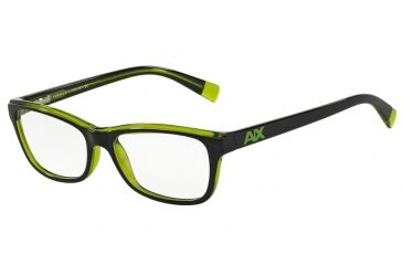 Image of Armani Exchange AX3019 Bifocal Prescription Eyeglasses 8154-52 - Dk Purple/green Transparent Frame
