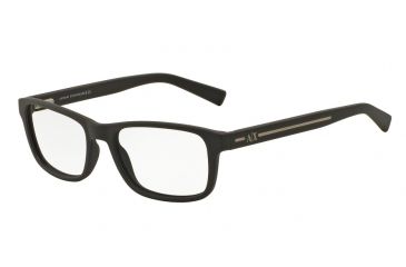 Image of Armani Exchange AX3021 Progressive Prescription Eyeglasses 8062-54 - Matte Brown Frame