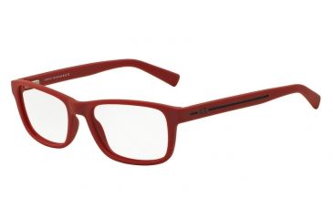 Image of Armani Exchange AX3021 Progressive Prescription Eyeglasses 8155-54 - Matte Red Frame