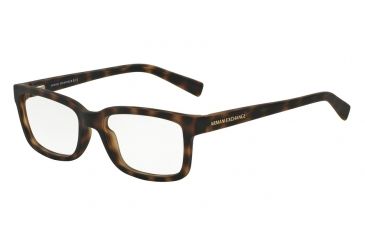 Image of Armani Exchange AX3022 Progressive Prescription Eyeglasses 8029-54 - Matte Tortoise Frame