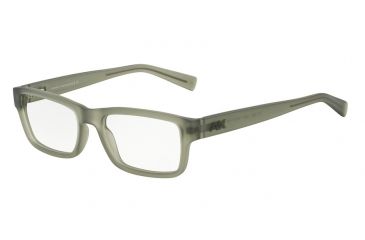Image of Armani Exchange AX3023 Single Vision Prescription Eyeglasses 8167-53 - Matte Mallard Green Trnsp Frame