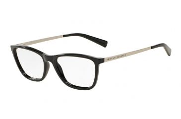 Image of Armani Exchange AX3028F Progressive Prescription Eyeglasses 8158-53 - Black Frame