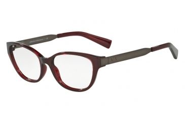 Image of Armani Exchange AX3033F Single Vision Prescription Eyeglasses 8003-54 - Opal Burgundy Frame