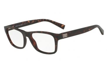 Image of Armani Exchange AX3039 Progressive Prescription Eyeglasses 8029-54 - Matte Tortoise Frame