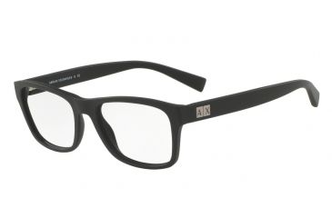 Image of Armani Exchange AX3039 Progressive Prescription Eyeglasses 8078-54 - Matte Black Frame
