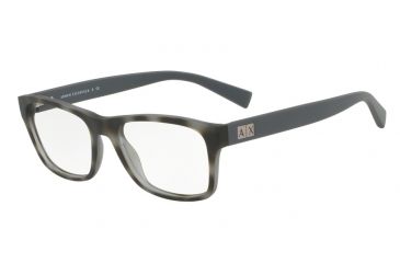 Image of Armani Exchange AX3039 Progressive Prescription Eyeglasses 8203-54 - Matte Havana Smoked Pearl Frame