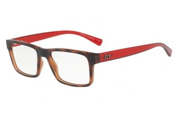 Image of Armani Exchange AX3042 Progressive Prescription Eyeglasses 8215-54 - Tr Champagne/top Mt Havana Frame
