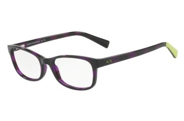 Image of Armani Exchange AX3043 Bifocal Prescription Eyeglasses 8226-53 - Violet Havana Frame