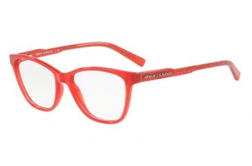 Image of Armani Exchange AX3044 Progressive Prescription Eyeglasses 8223-53 - Opal Red Frame