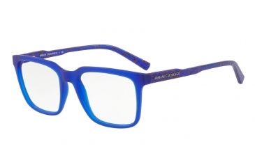 Image of Armani Exchange AX3045 Single Vision Prescription Eyeglasses 8183-55 - Matte Navy Blue Frame