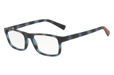Image of Armani Exchange AX3046 Progressive Prescription Eyeglasses 8230-54 - Matte Blue Havana Frame