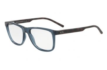 Image of Armani Exchange AX3048F Bifocal Prescription Eyeglasses 8238-56 - Transparent Blue Dress Frame
