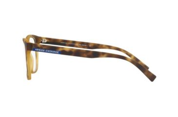 Image of Armani Exchange AX3056 Progressive Prescription Eyeglasses, 53mm, Matte Havana, AX3056-8029-53-PRO