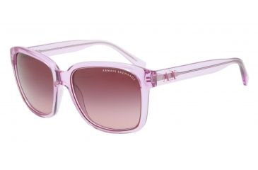 Image of Armani Exchange AX4002 Single Vision Prescription Sunglasses AX4002-80338H-56 - Lens Diameter 56 mm, Frame Color Pastel Orchid Transparent
