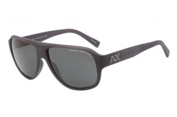 Image of Armani Exchange AX4005 Progressive Prescription Sunglasses AX4005-802087-58 - Lens Diameter 58 mm, Frame Color Matte Black Transparent