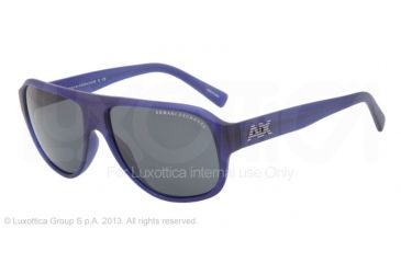Image of Armani Exchange AX4005 Progressive Prescription Sunglasses AX4005-802587-58 - Lens Diameter 58 mm, Frame Color Matte Marine Transparent