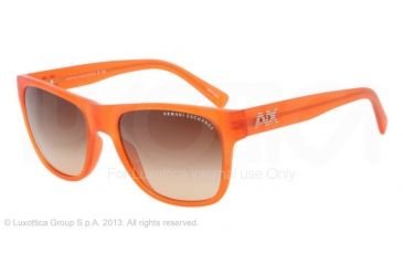 Image of Armani Exchange AX4008 Single Vision Prescription Sunglasses AX4008-802213-56 - Lens Diameter 56 mm, Frame Color Matte Clementine Transparent
