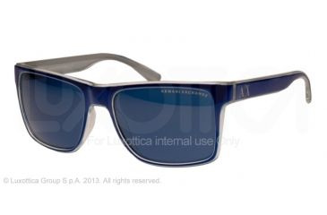 Image of Armani Exchange AX4016 Progressive Prescription Sunglasses AX4016-805480-57 - Lens Diameter 57 mm, Frame Color Maritime/crystal