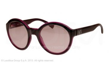 Image of Armani Exchange AX4017 Single Vision Prescription Sunglasses AX4017-804805-52 - Lens Diameter 52 mm, Frame Color Black / Transparent Berry Jam