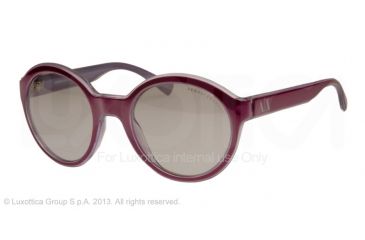 Image of Armani Exchange AX4017 Single Vision Prescription Sunglasses AX4017-804987-52 - Lens Diameter 52 mm, Frame Color Berry Jam/trans. Light Chrome