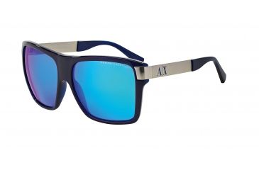 Image of Armani Exchange AX4018 Progressive Prescription Sunglasses AX4018-806433-59 - Lens Diameter 59 mm, Frame Color Ultramarine Transparent