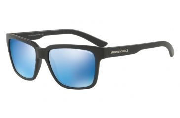 Image of Armani Exchange AX4026S Progressive Prescription Sunglasses AX4026S-807855-56 - Lens Diameter 56 mm, Frame Color Matte Black