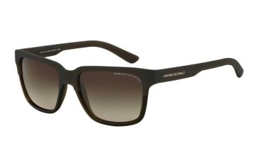 Image of Armani Exchange AX4026S Progressive Prescription Sunglasses AX4026S-812113-56 - Lens Diameter 56 mm, Frame Color Dk Olive Trans/Matte Dk Olive