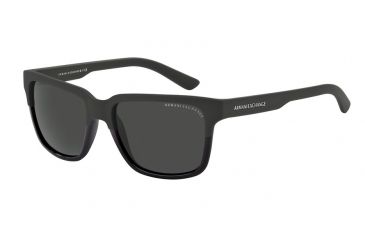 Image of Armani Exchange AX4026S Progressive Prescription Sunglasses AX4026S-812287-56 - Lens Diameter 56 mm, Frame Color Black/Matte Black