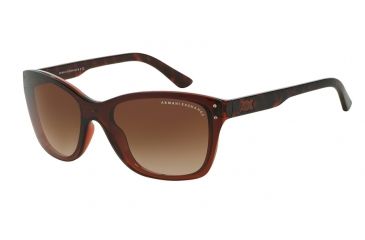 Image of Armani Exchange AX4027S Progressive Prescription Sunglasses AX4027S-812713-43 - Lens Diameter 43 mm, Frame Color Pumpkin Spice Tran/Orange Tort