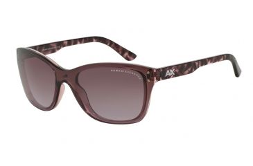 Image of Armani Exchange AX4027S Progressive Prescription Sunglasses AX4027S-81298H-43 - Lens Diameter 43 mm, Frame Color Rose Transparent/Rose Tort