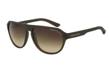 Image of Armani Exchange AX4028S Single Vision Prescription Sunglasses AX4028S-811313-60 - Lens Diameter 60 mm, Frame Color Matte Dark Olive Transparent