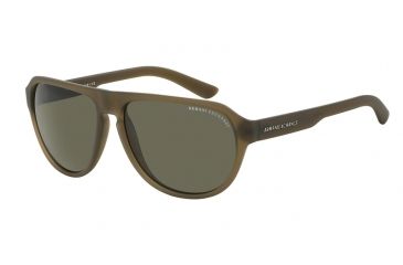 Image of Armani Exchange AX4028S Single Vision Prescription Sunglasses AX4028S-813173-60 - Lens Diameter 60 mm, Frame Color Matte Capers Transparent