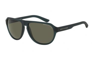 Image of Armani Exchange AX4028S Single Vision Prescription Sunglasses AX4028S-813373-60 - Lens Diameter 60 mm, Frame Color Matte Blue Grey Transparent