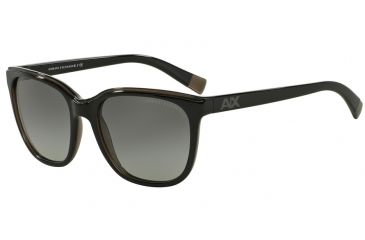 Image of Armani Exchange AX4031 Progressive Prescription Sunglasses AX4031-184011-55 - Lens Diameter 55 mm, Frame Color Black/dk Grey Transparent