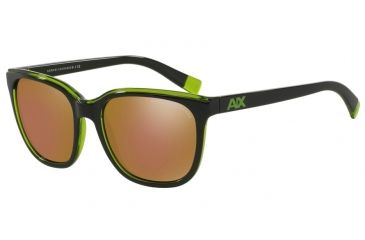 Image of Armani Exchange AX4031 Progressive Prescription Sunglasses AX4031-815473-55 - Lens Diameter 55 mm, Frame Color Dk Purple/green Transparent