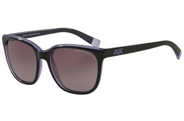 Image of Armani Exchange AX4031F Single Vision Prescription Sunglasses AX4031F-81458H-55 - Lens Diameter 55 mm, Frame Color Black /violet Trans
