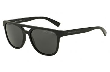Image of Armani Exchange AX4032 Single Vision Prescription Sunglasses AX4032-814087-55 - Lens Diameter 55 mm, Frame Color Black Mt Trans/dk Grey Trans