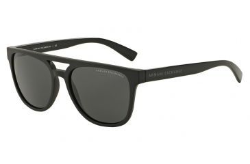 Image of Armani Exchange AX4032F Progressive Prescription Sunglasses AX4032F-814087-56 - Lens Diameter 56 mm, Frame Color Black Mt Trans/dk Grey Trans