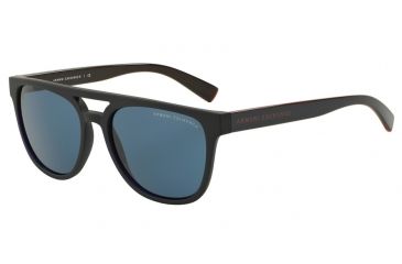 Image of Armani Exchange AX4032F Progressive Prescription Sunglasses AX4032F-814172-56 - Lens Diameter 56 mm, Frame Color Blue Mt/samba Red Trans