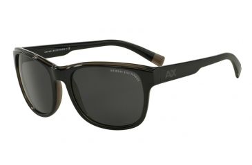 Image of Armani Exchange AX4036F Progressive Prescription Sunglasses AX4036F-184087-57 - Lens Diameter 57 mm, Frame Color Black/dk Grey Trans
