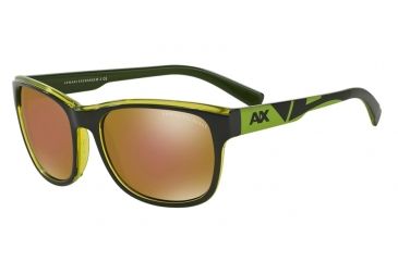 Image of Armani Exchange AX4036F Progressive Prescription Sunglasses AX4036F-814373-57 - Lens Diameter 57 mm, Frame Color Dk Grey/ Green Apple Trans