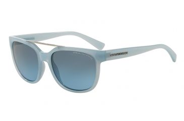 Image of Armani Exchange AX4043S Progressive Prescription Sunglasses AX4043S-81618F-55 - Lens Diameter 55 mm, Frame Color Powder Blu Milky
