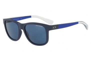 Image of Armani Exchange AX4054S Single Vision Prescription Sunglasses AX4054S-815780-55 - Lens Diameter 55 mm, Frame Color Matte Navy/dark Sea