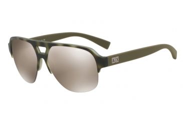 Image of Armani Exchange AX4056S Bifocal Prescription Sunglasses AX4056S-82025A-59 - Lens Diameter 59 mm, Frame Color Matte Havana Castor Grey