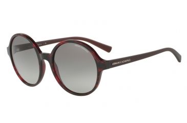 Image of Armani Exchange AX4059S Progressive Prescription Sunglasses AX4059S-820511-55 - Lens Diameter 55 mm, Frame Color Havana Red Rhubarb