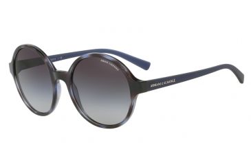 Image of Armani Exchange AX4059S Progressive Prescription Sunglasses AX4059S-82068G-55 - Lens Diameter 55 mm, Frame Color Havana Blue Twilight