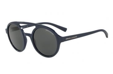 Image of Armani Exchange AX4060S Progressive Prescription Sunglasses AX4060S-821287-50 - Lens Diameter 50 mm, Frame Color Matte Navy Blue/top Shiny