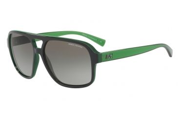 Image of Armani Exchange AX4061S Bifocal Prescription Sunglasses AX4061S-82188E-59 - Lens Diameter 59 mm, Frame Color Military Green/top Matte Black